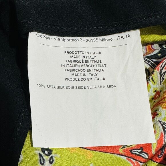 ETRO Women 40 US 4 Maxi Faux Wrap Skirt Multi Color Art Paisley Silk NWT $2,150 - Picture 4 of 6